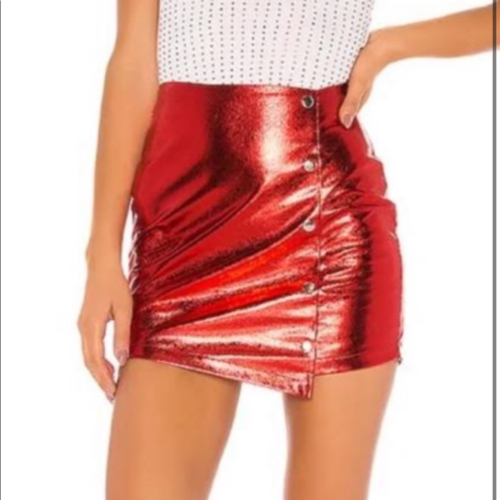 Red Sparkly Superdown Skirt